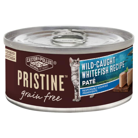 Castor & Pollux Pristine Grain Free Wild-Caught Whitefish Pate Recipe Canned Wet Cat Food