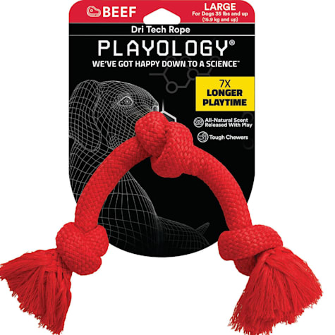 Playology Dri-Tech Rope Dog Toy Beef Scent