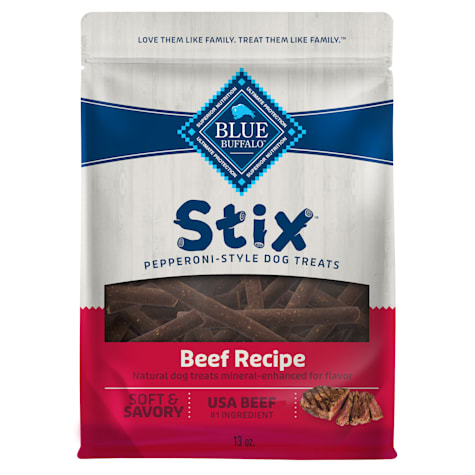 Blue Buffalo Stix Pepperoni-Style Beef Recipe Dog Treats Made with Natural Ingredients