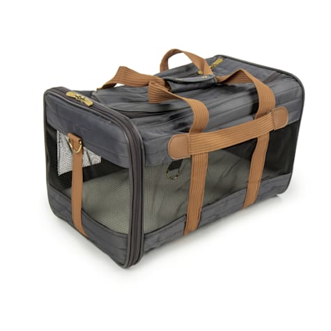 Sherpa Black and Camel Original Deluxe, Airline Approved & Guaranteed On Board Travel Pet Carrier