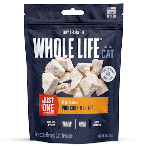 Whole Life Pet Just One Single Ingredient USA Freeze Dried Chicken Cat Treats