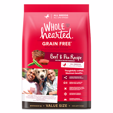 WholeHearted Grain Free All Life Stages Beef & Pea Formula Dry Dog Food