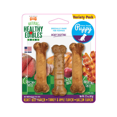 Nylabone Healthy Edibles Chew Treats Puppy Starter Kit