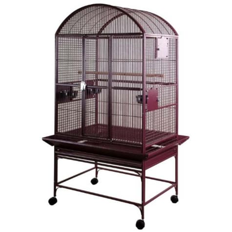 A&E Burgundy Large Dome Top Bird Cage