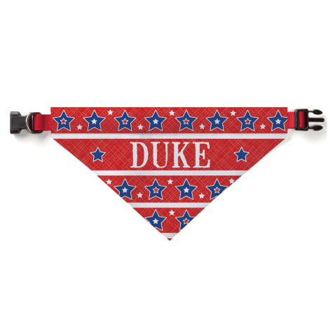 Custom Personalization Solutions Personalized Stars And Stripes Dog Bandana Collar Cover