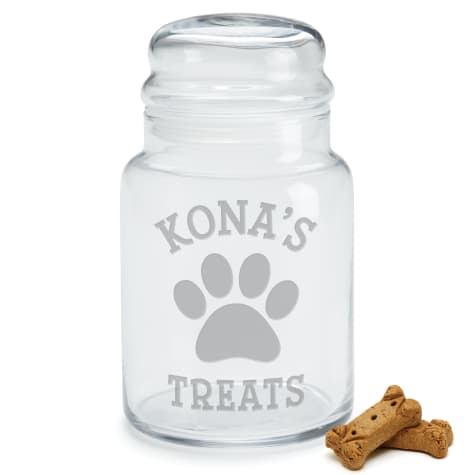 Custom Personalization Solutions Personalized Dog Treats Glass Jar