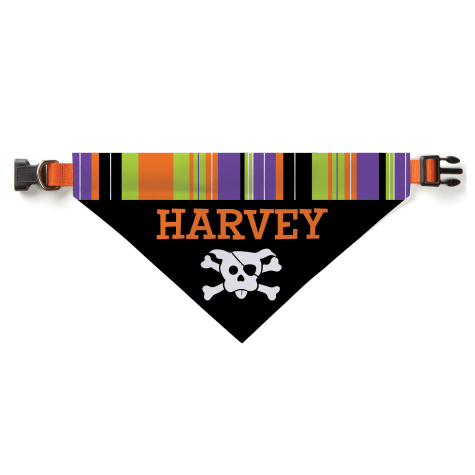 Custom Personalization Solutions Happy Halloween Personalized Dog Bandana Collar Cover