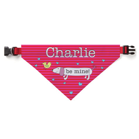 Custom Personalization Solutions Be Mine Personalized Dog Bandana Collar Cover