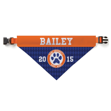 Custom Personalization Solutions Personalized Bark University Dog Bandana Collar Cover