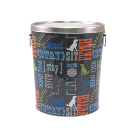 Paw Prints Tin Food Bin Wordplay