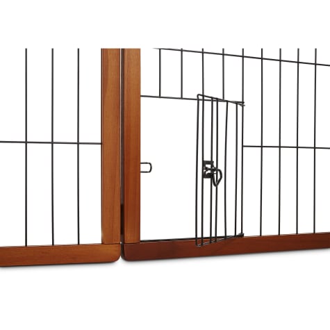 you and me free standing wooden pet gate