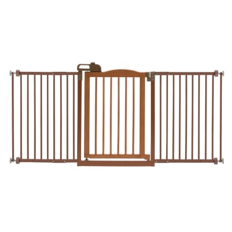 Richell One-Touch Brown Pet Gate II Wide