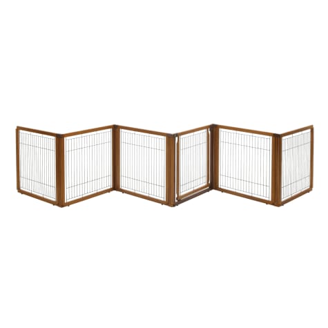 Richell Convertible Elite Pet Gate 6-Panel in Autumn Matte