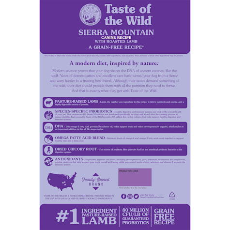 taste of the wild lamb