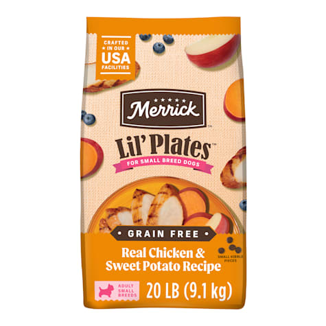 Merrick Lil Plates Premium Grain Free Real Chicken and Sweet Potato Kibble Dry Food for Small Dogs