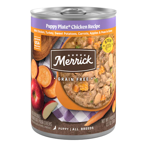 Merrick Grain Free Puppy Plate Chicken Recipe Canned Puppy Food