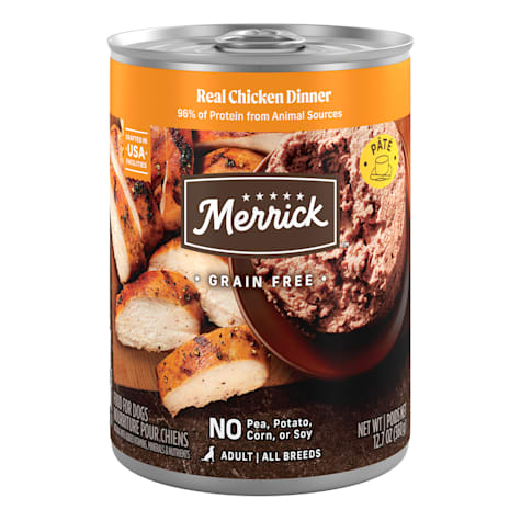 Merrick Real Grain Free Chicken Dinner Canned Wet Dog Food