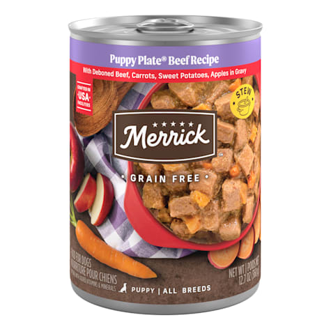 Merrick Grain Free Puppy Plate Beef Recipe Wet Puppy Food