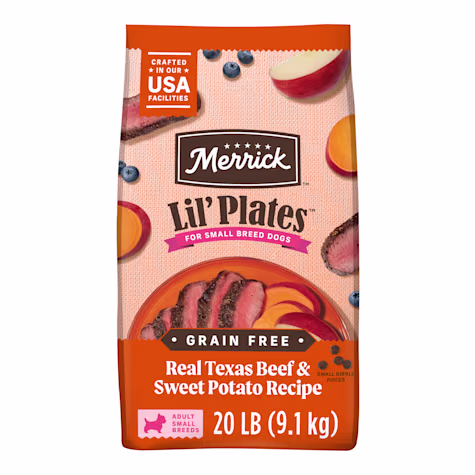 Merrick Lil Plates Premium Grain Free Real Texas, Beef and Sweet Potato Kibble Dry Food for Small Dogs