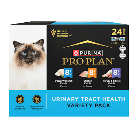 Purina Pro Plan Urinary Tract Health Ocean Whitefish, Chicken, Turkey and Giblets Wet Cat Food Variety Pack