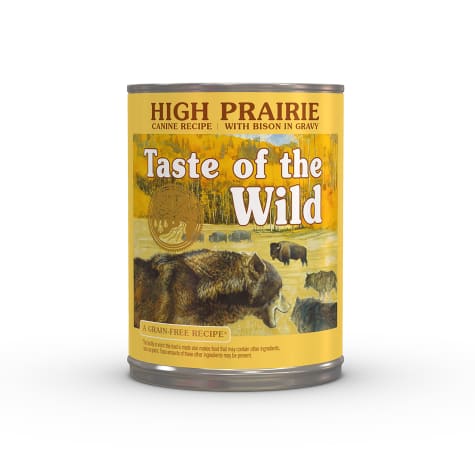 Taste of the Wild High Prairie Grain-Free Canine Recipe Wet Canned Dog Food with Bison in Gravy