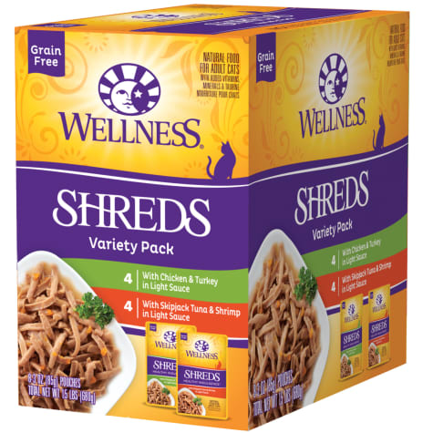 Wellness Complete Health Healthy Indulgence Grain Free Shreds Variety Pack Wet Cat Food