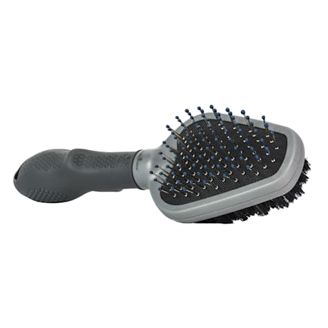 FURminator Dual Grooming Brush 2-in-1 Daily Solution for Topcoat Care with Metal and Boar's Hair Bristles for Dogs And Cats