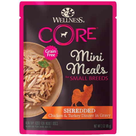 Wellness CORE Natural Grain Free Small Breed Mini Meals Shredded Chicken & Turkey Dinner Wet Dog Food