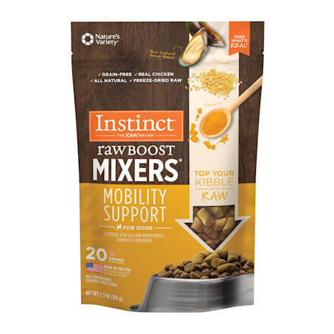 Instinct Freeze Dried Raw Boost Mixers Grain Free Mobility Support Grain Free All Natural Dog Food Topper