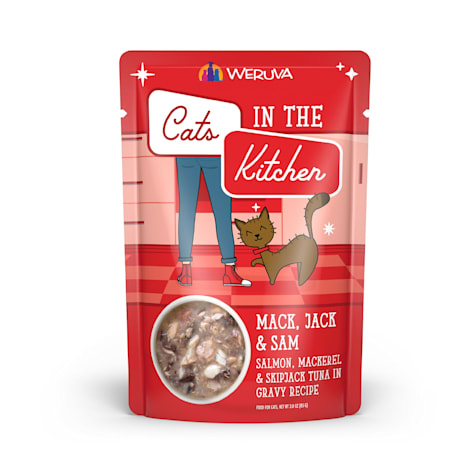 Cats in the Kitchen Originals Mack, Jack and Sam Salmon Tuna in Gravy Recipe Wet Food