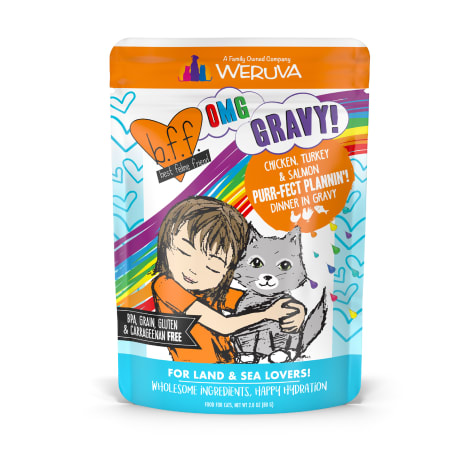 B.F.F. OMG Purr-Fect Plannin'! Chicken, Turkey & Salmon Dinner in Gravy Wet Cat Food