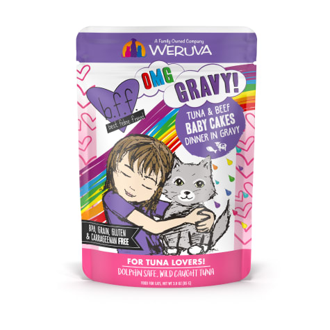B.F.F. OMG Baby Cakes Tuna & Beef Dinner in Gravy Wet Cat Food