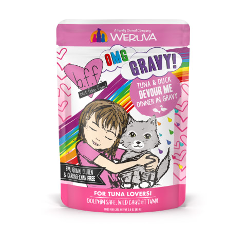 B.F.F. OMG Devour Me Tuna & Duck Dinner in Gravy Wet Cat Food