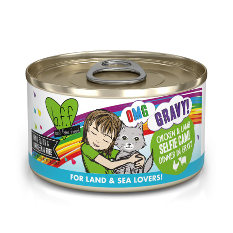 B.F.F. OMG Selfie Cam! Chicken & Lamb Dinner in Gravy Wet Cat Food