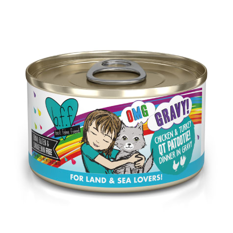 B.F.F. OMG QT Patootie! Chicken & Turkey Dinner in Gravy Wet Cat Food