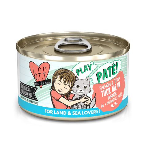 B.F.F. P.L.A.Y. Tuck Me In Salmon & Tuna Dinner in a Hydrating Puree Wet Cat Food