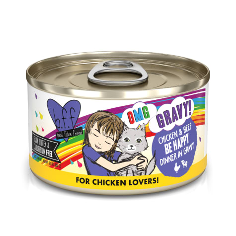 B.F.F. OMG Be Happy Chicken & Beef Dinner in Gravy Wet Cat Food