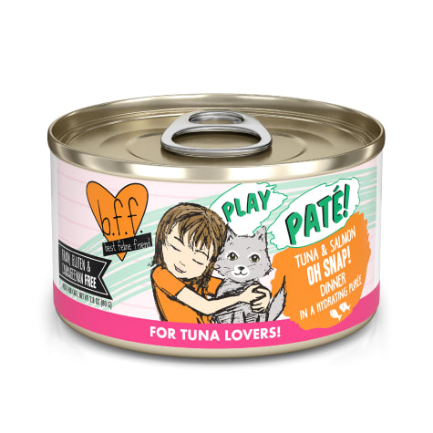 B.F.F. P.L.A.Y. Oh Snap! Tuna & Salmon Dinner in a Hydrating Puree Wet Cat Food