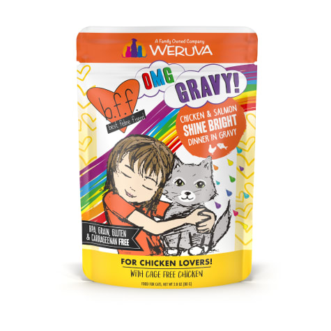 B.F.F. OMG Shine Bright Chicken & Salmon Dinner in Gravy Wet Cat Food