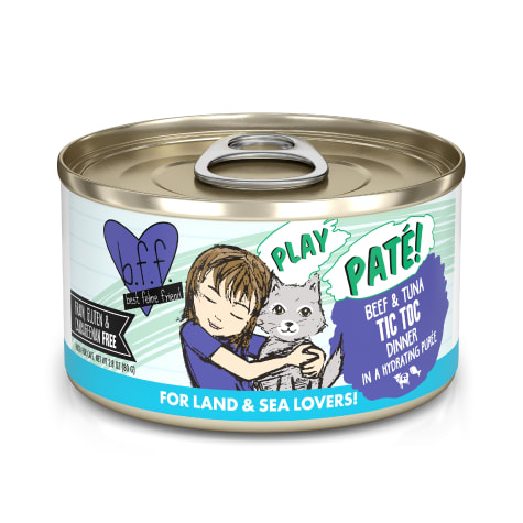 B.F.F. P.L.A.Y. Tic Toc Beef & Tuna Dinner in a Hydrating Puree Wet Cat Food