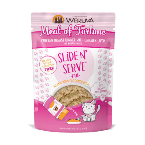 Weruva Pate Meal of Fortune Chicken Breast Dinner with Chicken Liver in a Hydrating Puree Wet Cat Food