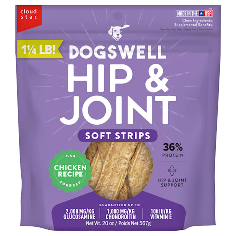 Dogswell Hip & Joint Chicken Soft Strips Dog Treats