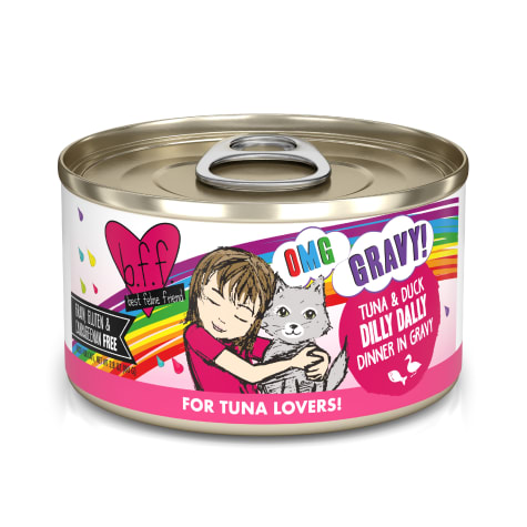 B.F.F. OMG Dilly Dally Tuna & Duck Dinner in Gravy Wet Cat Food