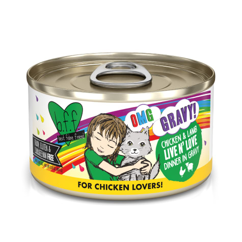B.F.F. OMG Live N' Love Chicken & Lamb Dinner in Gravy Wet Cat Food
