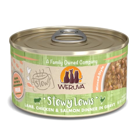 Weruva Stew! Stewy Lewis Lamb, Chicken & Salmon Dinner in Gravy Wet Cat Food