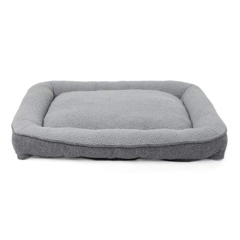 EveryYay Snooze Fest Grey Rectangle Lounger Dog Bed