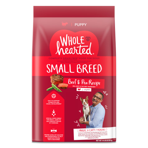 WholeHearted Grain Free Small Breed Beef and Pea Recipe Dry Puppy Food