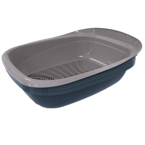 covered sifting cat litter box