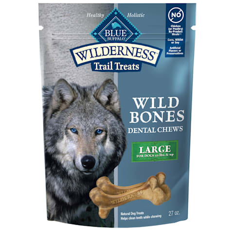 Blue Buffalo Wilderness Wild Bones Grain-Free Medium Dental Chews Dog Treats