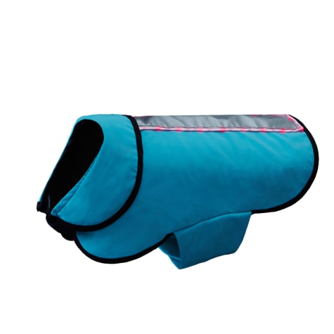 Healers Spot-Lite Dog Reflective Jacket with Teal LED Lights